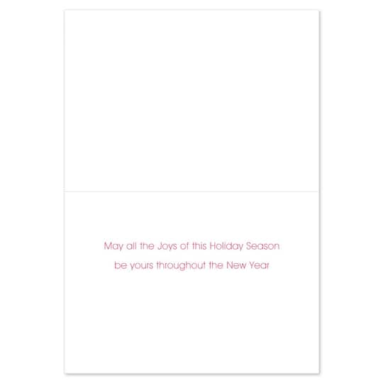 JAM Paper 5" x 7" Peace Hope Joy Cards & Matching Envelopes Set, 18ct.